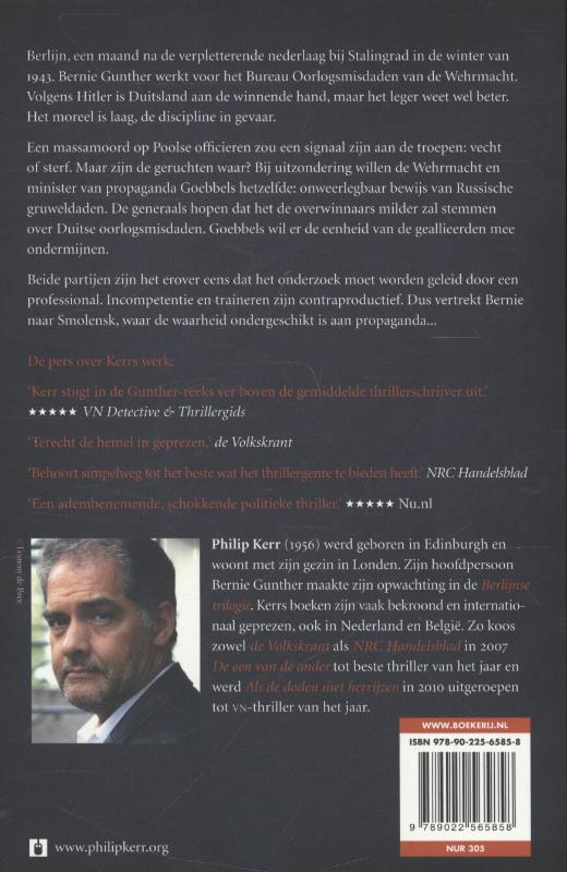 Bernie Gunther 9 -   De man zonder adem achterkant