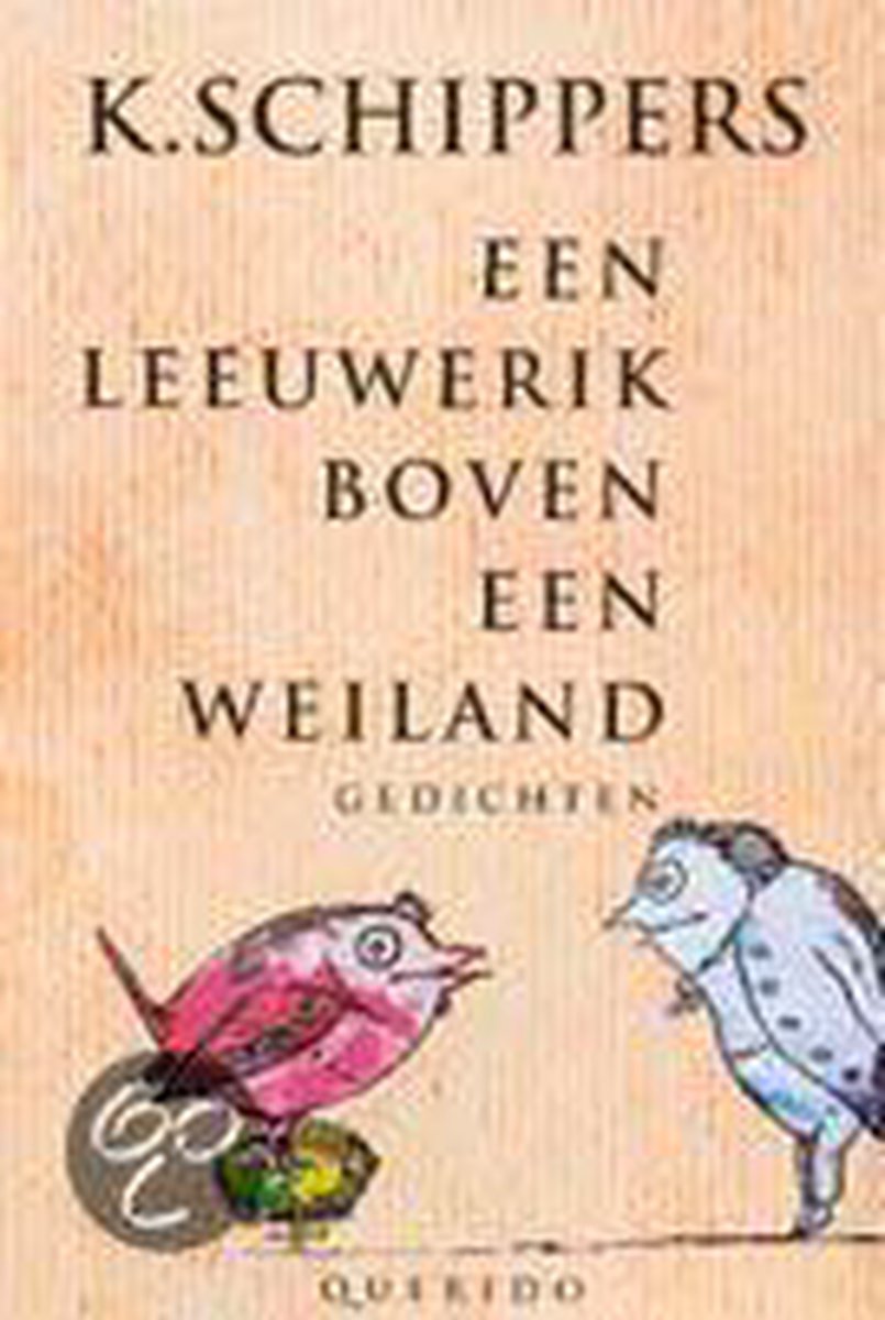 Een leeuwerik boven een weiland