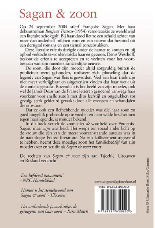 Sagan en zoon achterkant