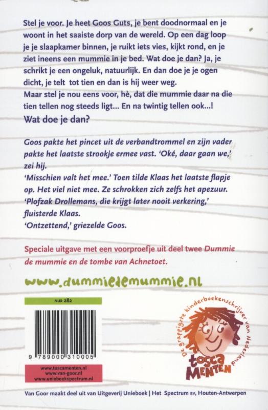 Dummie De Mummie En De Gouden Scarabee achterkant
