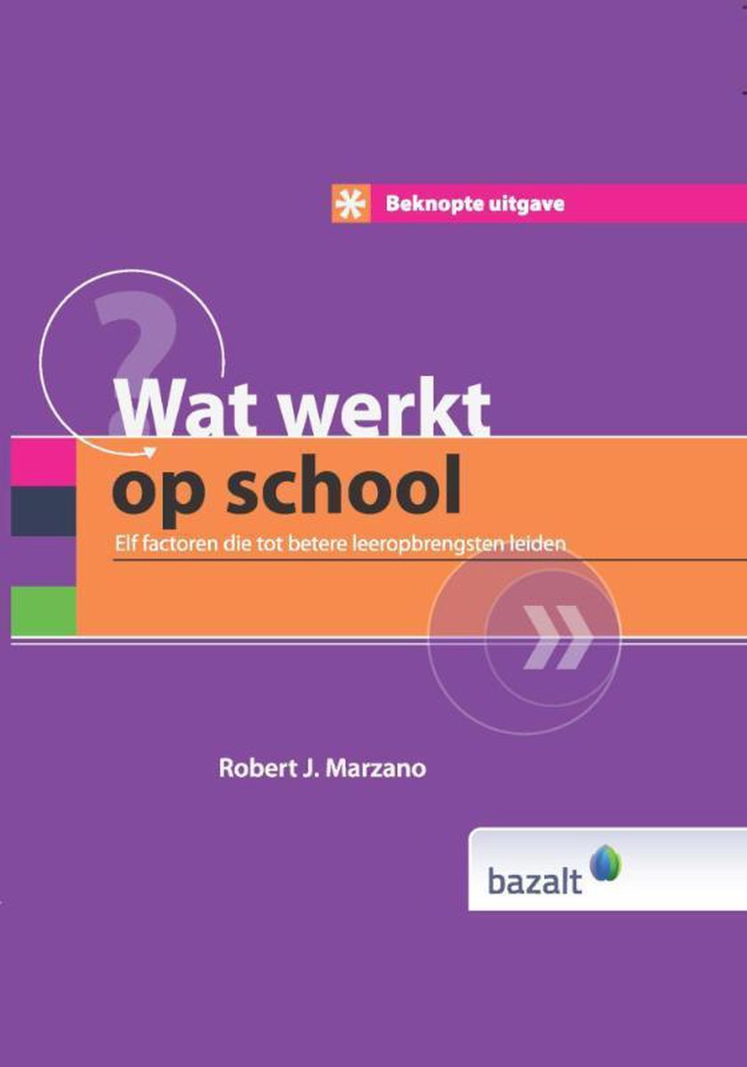 Beknopte Uitgave - Beknopte Uitgave Wat Werkt: Pedagogisch Handelen En ...