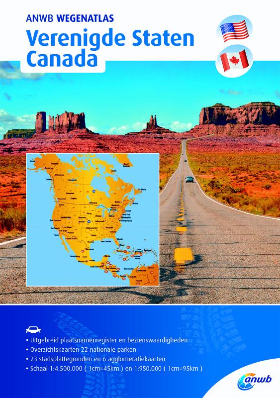 ANWB wegenatlas  -   Verenigde Staten/ Canada