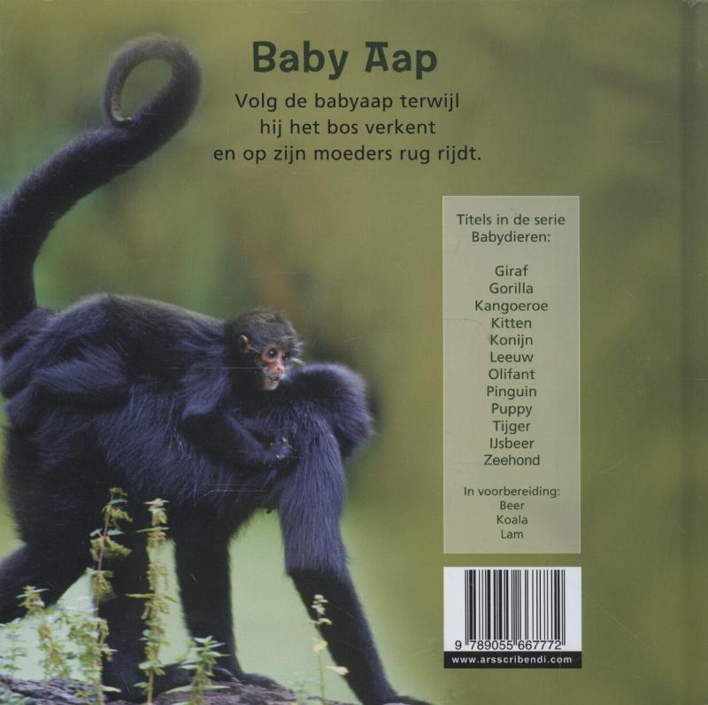 Babydieren  -   Aap achterkant
