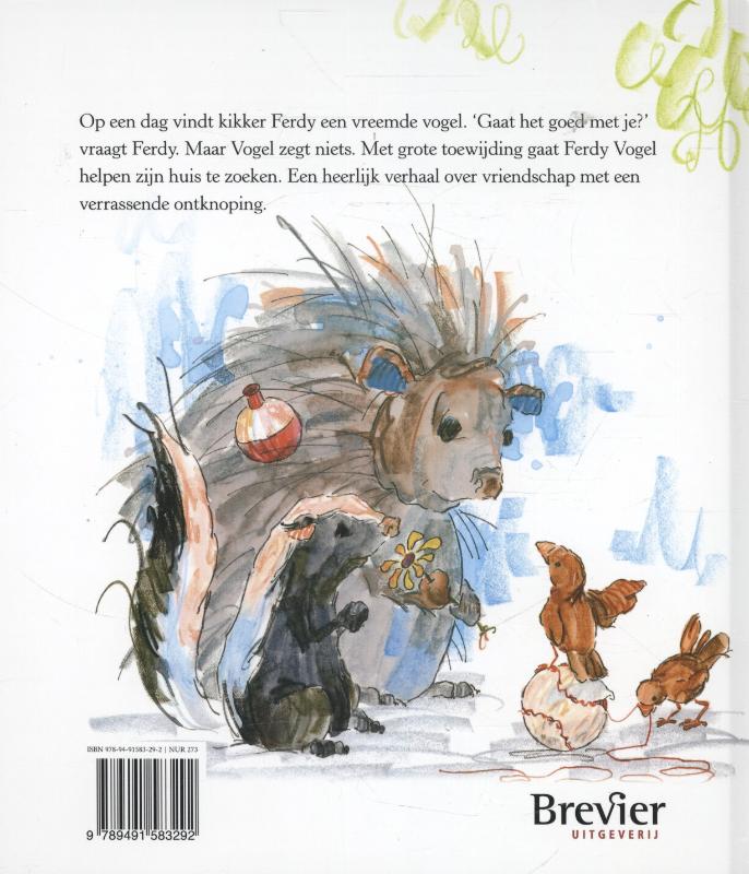 Een huis voor vogel achterkant