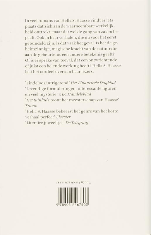 Verzameld werk Hella S. Haasse - Het tuinhuis achterkant