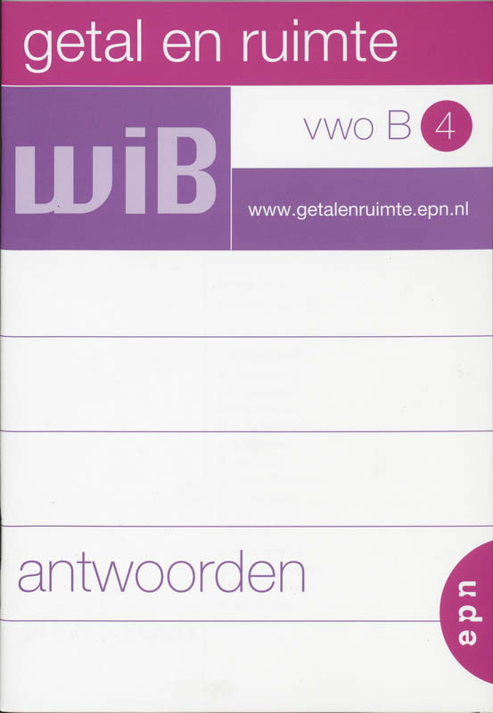 Getal en Ruimte / Vwo B 4 / deel Antwoorden Tweedehands Boekenbalie