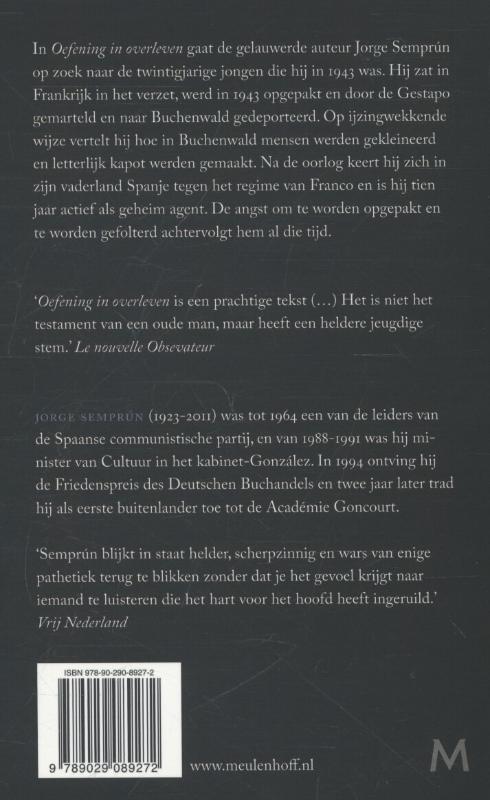 Oefening in overleven achterkant