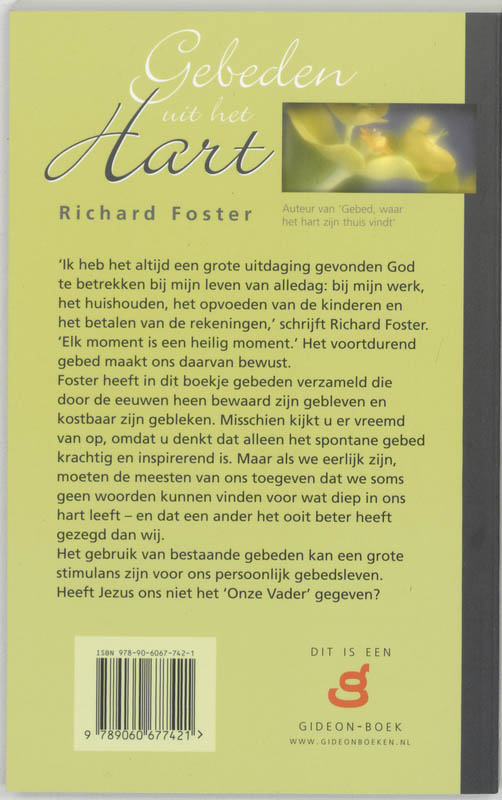 Gebeden uit het hart achterkant