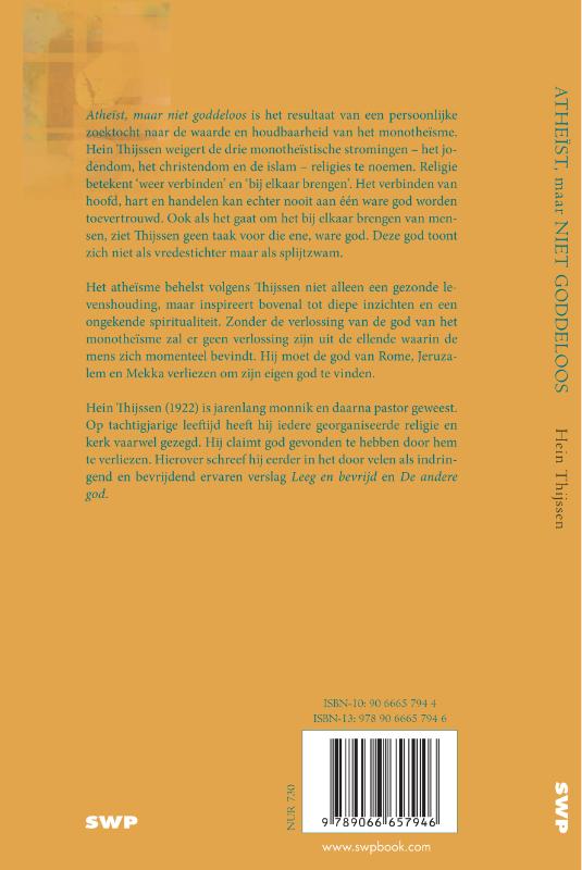 Atheïst Maar Niet Goddeloos achterkant
