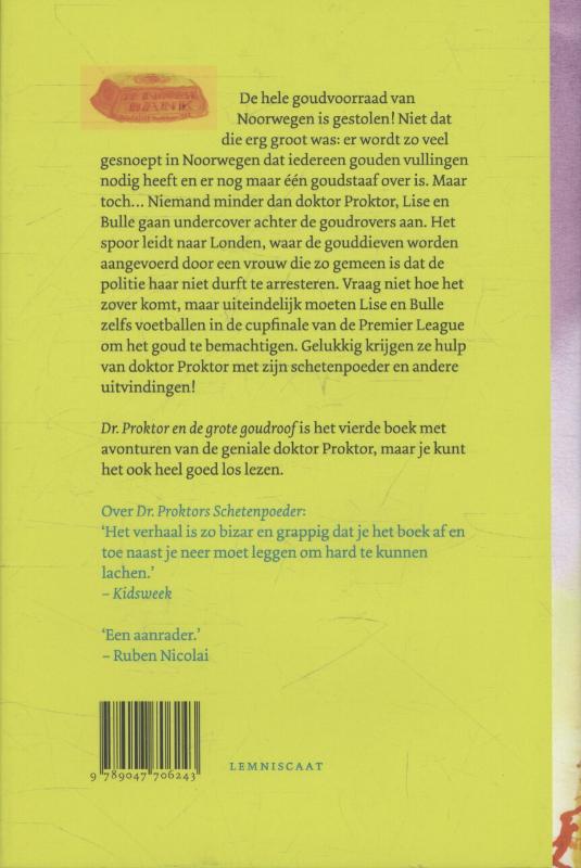 Doktor Proktor 4 - Dr. Proktor en de grote goudroof achterkant