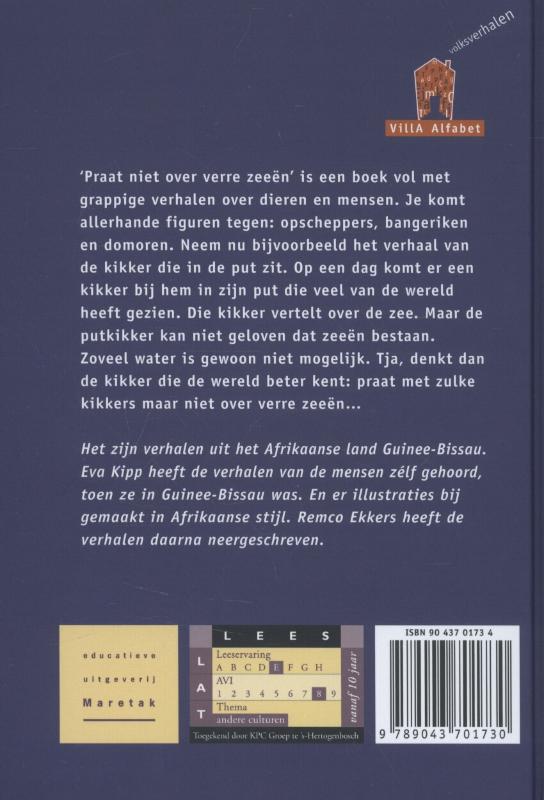 Villa Alfabet Rood  -   Praat nooit over verre zeeen achterkant