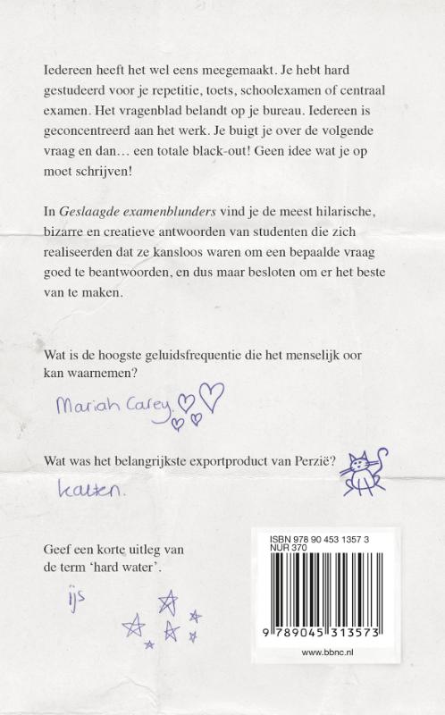 Geslaagde examenblunders achterkant