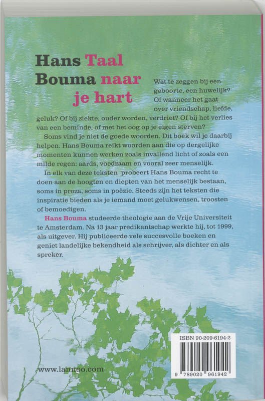 Taal Naar Je Hart achterkant