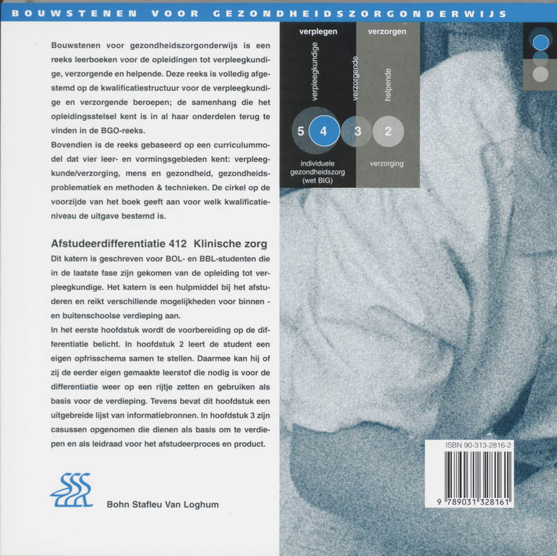 Bouwstenen voor gezondheidszorgonderwijs Afstudeerdifferentiatie 412  -   Klinische zorg achterkant