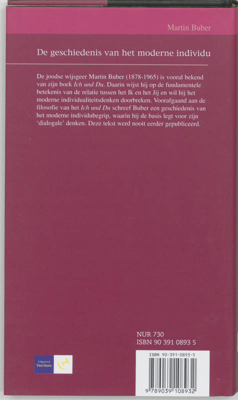 Geschiedenis Van Het Moderne Individu achterkant