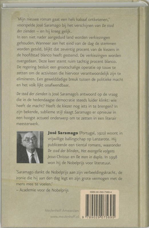 De Stad Der Zienden achterkant