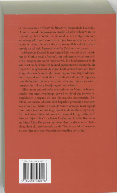 Melmoth de Dolende achterkant