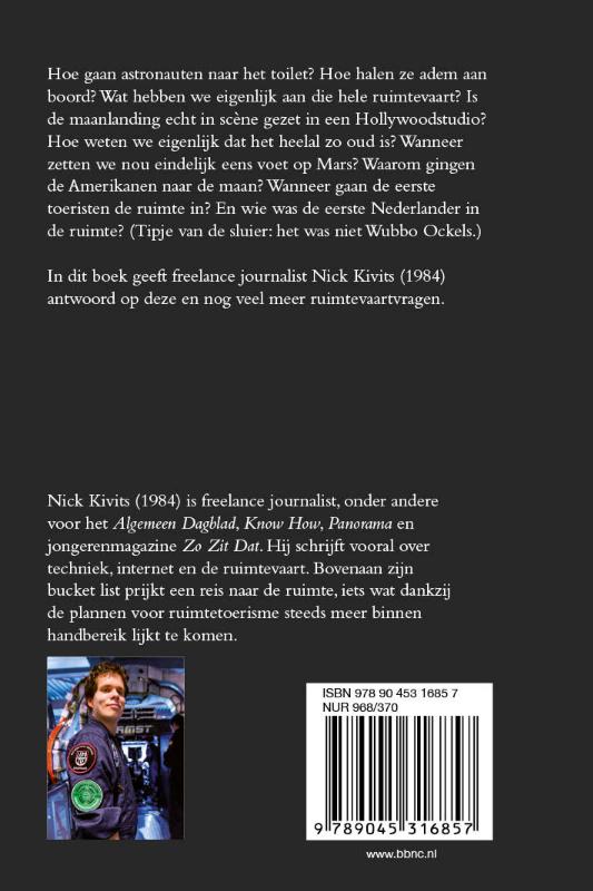 Ruimtevaart voor in bed, op het toilet of in bad achterkant