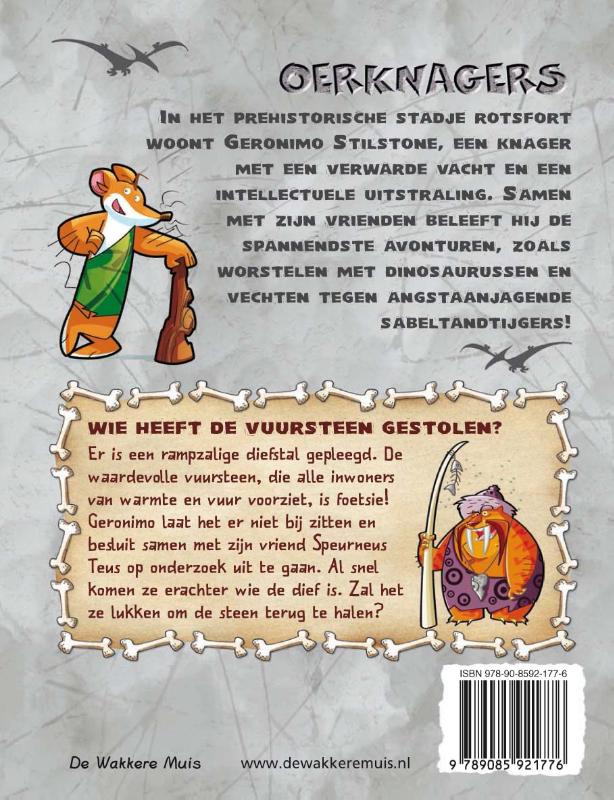 Oerknagers 1 - Wie heeft de vuursteen gestolen? achterkant