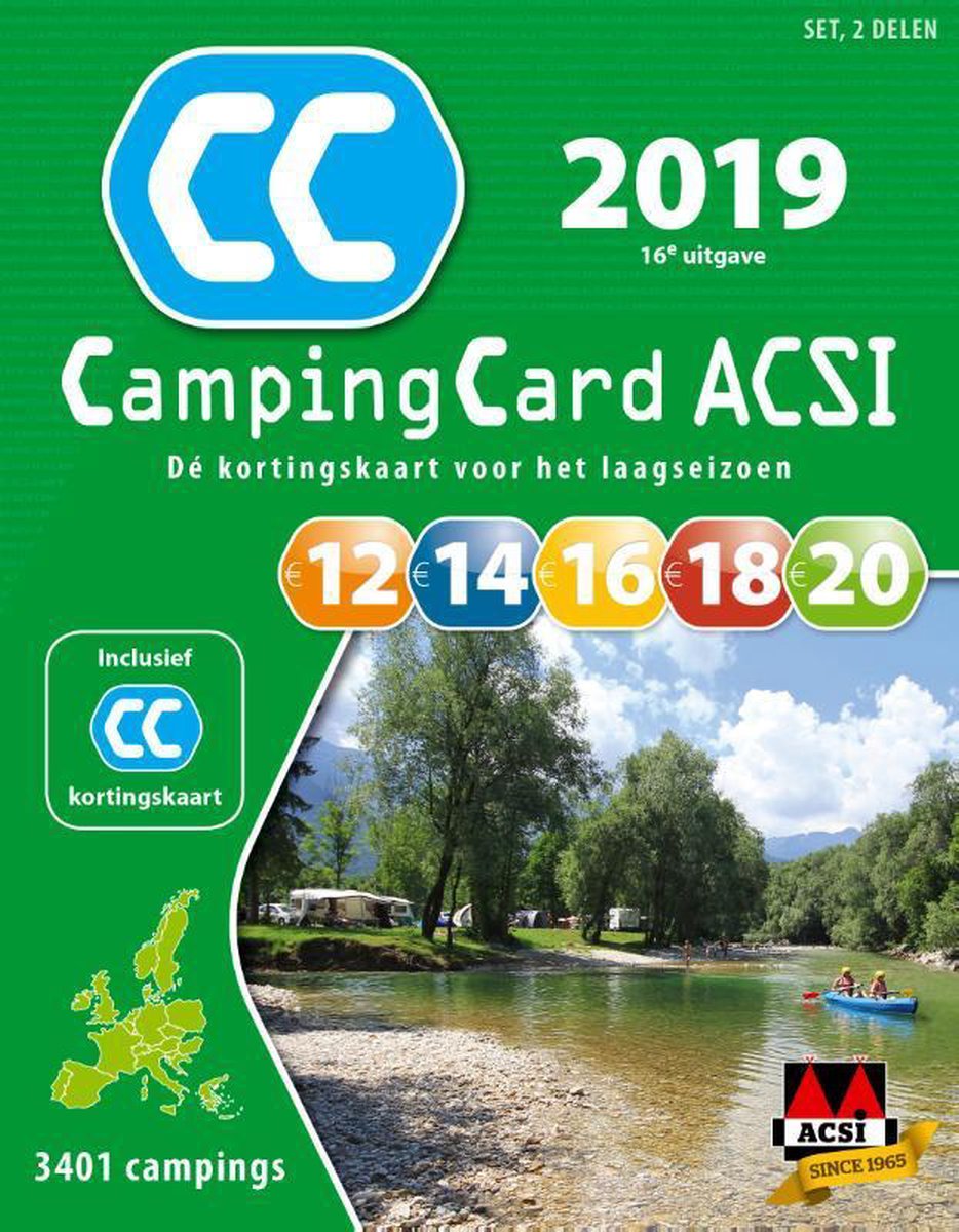 ACSI Campinggids  -  ACSI CampingCard set 2019