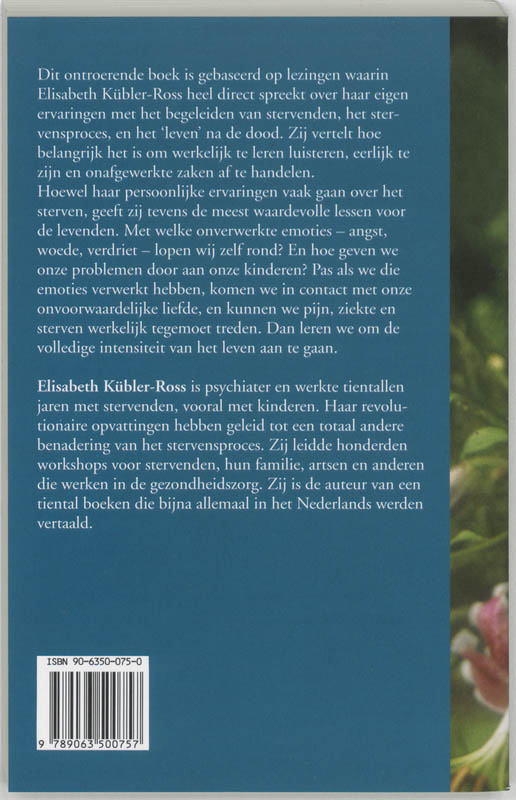 Intens leven en sterven achterkant