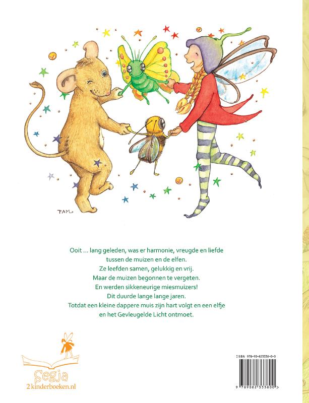 De muis, het elfje en het gevleugelde licht achterkant