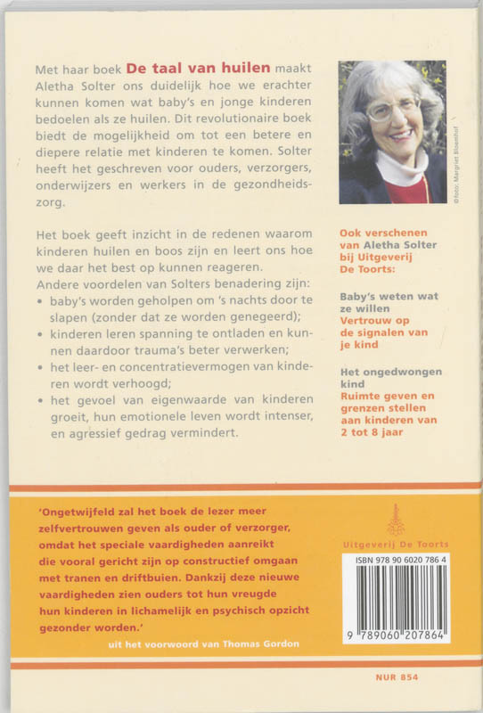 De taal van huilen achterkant