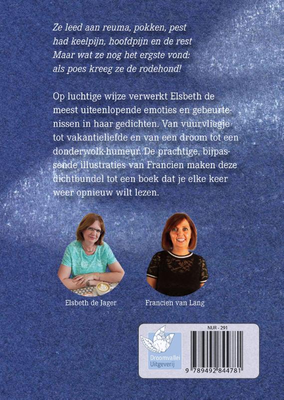 De lapjeskat met de rodehond achterkant