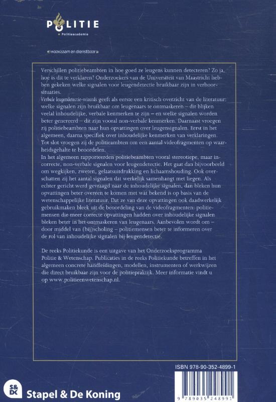 Politiekunde 80 -   Verbale leugendetectie-wizards achterkant