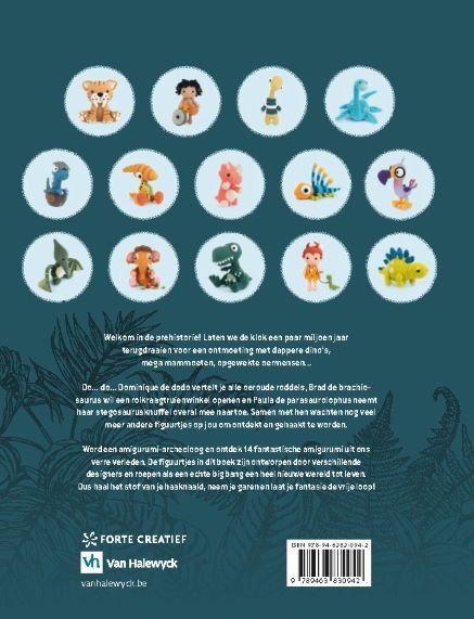 Amigurumi Dino's en Mammoeten achterkant