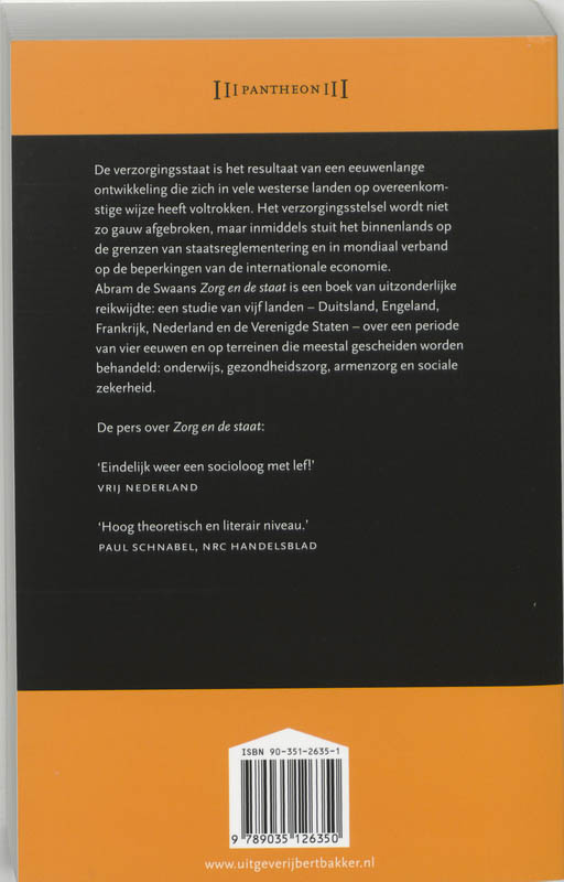 Pantheon - Meesterwerken uit kunst, cultuur en wetenschap  -   Zorg en de staat achterkant