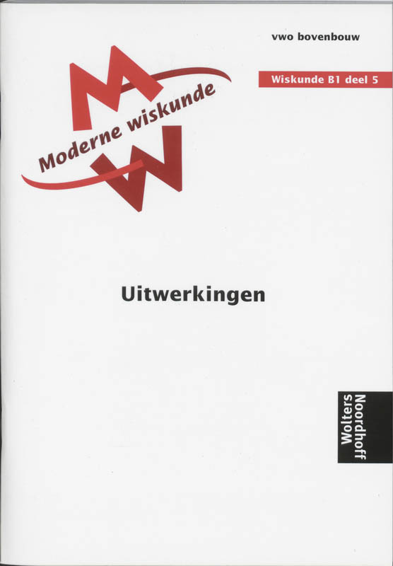 Moderne Wiskunde 11E Ed Vwo 5 Wiskunde B Uitwerkingenboek Vwo 5 B  Uitwerkingen | Tweedehands | Boekenbalie